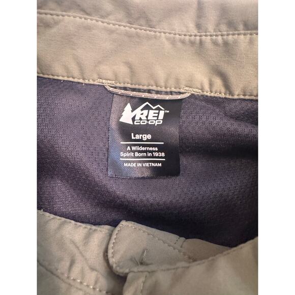 REI Co-Op Women's Button Down Hiking Shirt Green Size L Breathable Pockets - Picture 4 of 6